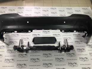 Бампер задний на Mercedes S class w221 AMG 63, новый реплика в сборе Бампер задний на Mercedes S class w221 AMG 63, новый реплика в сборе